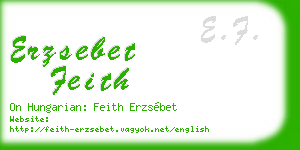 erzsebet feith business card