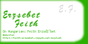 erzsebet feith business card